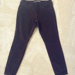 Universal Thread corduroy purple skinny leg pants